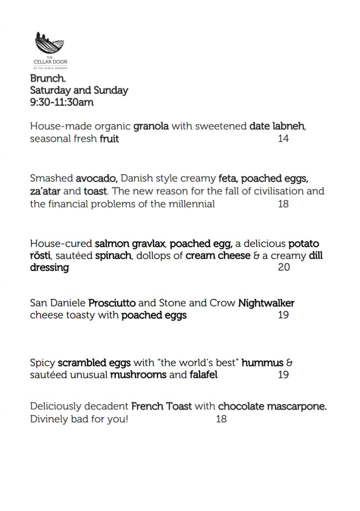the cellar menu the cellar menu