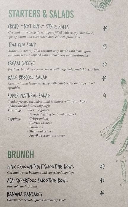 Super Natural Kitchen Menu Menu For Super Natural Kitchen