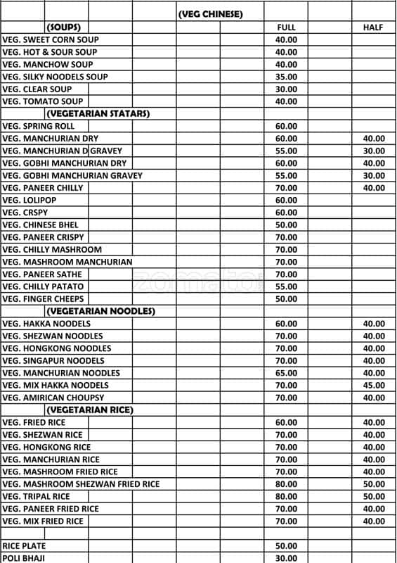 Menu at Foodie, Pune, PREMNAGAR MARKETYARD