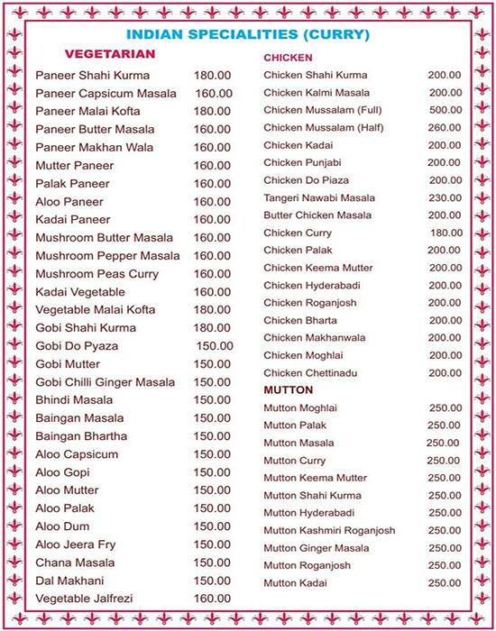 HOT KITCHEN RESTAURANT ECR menu
