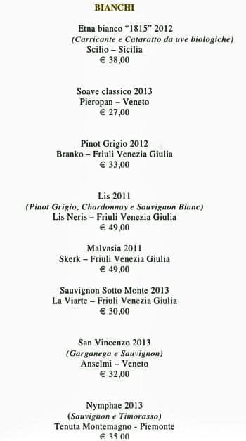 Menu di Daniel 
