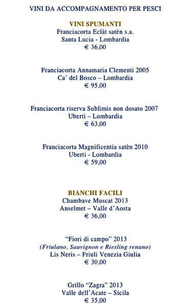 Menu di Daniel 