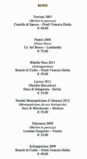 Menu di Daniel 