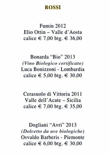Menu di Daniel 