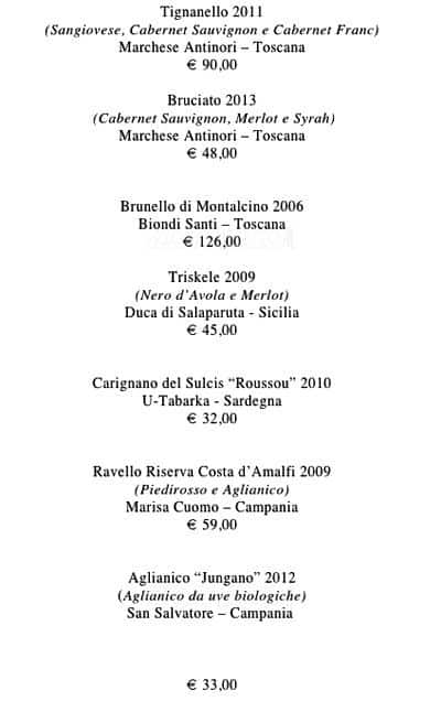 Menu di Daniel 