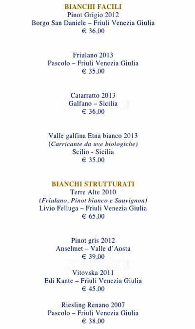 Menu di Daniel 