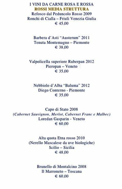 Menu di Daniel 