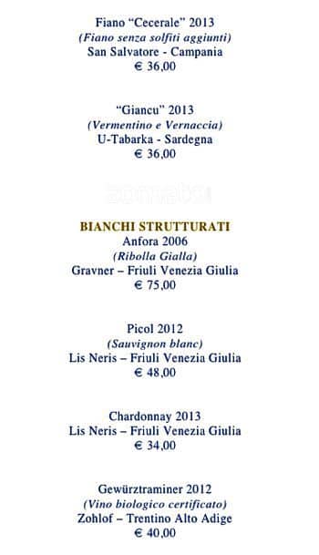 Menu di Daniel 