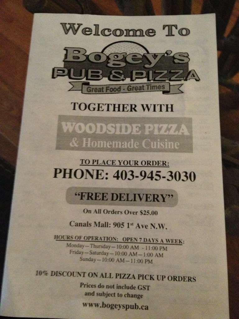 Woodside Pizza‎ Menu, Menu for Woodside Pizza‎, Airdrie, Airdrie Urbanspoon/Zomato