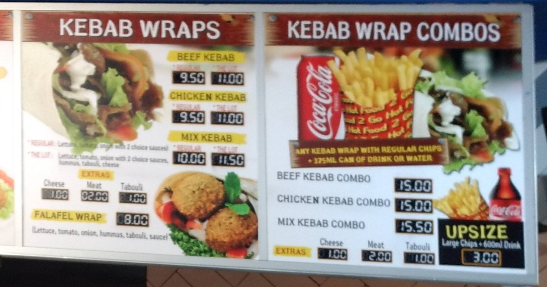 Menu at Kebab Classic restaurant, Randwick