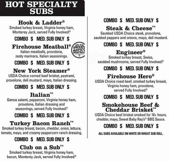submarine house menu and prices
