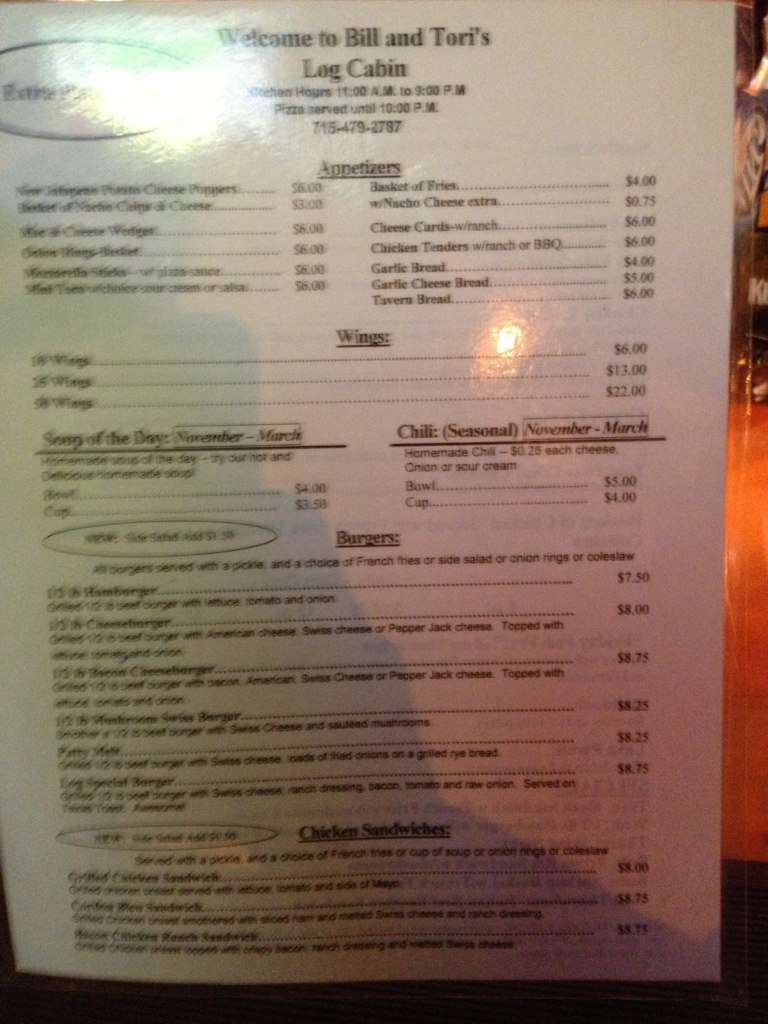 Bill Tori S Log Cabin Inn Conover Conover Urbanspoon Zomato