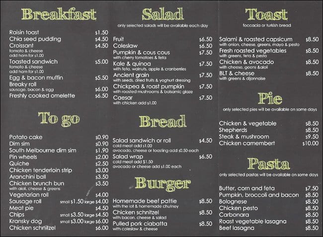 The Corner Cafe Menu Menu For The Corner Cafe Bayswater North   B32c681ed866c5bfd9edc5490fb5edf4 