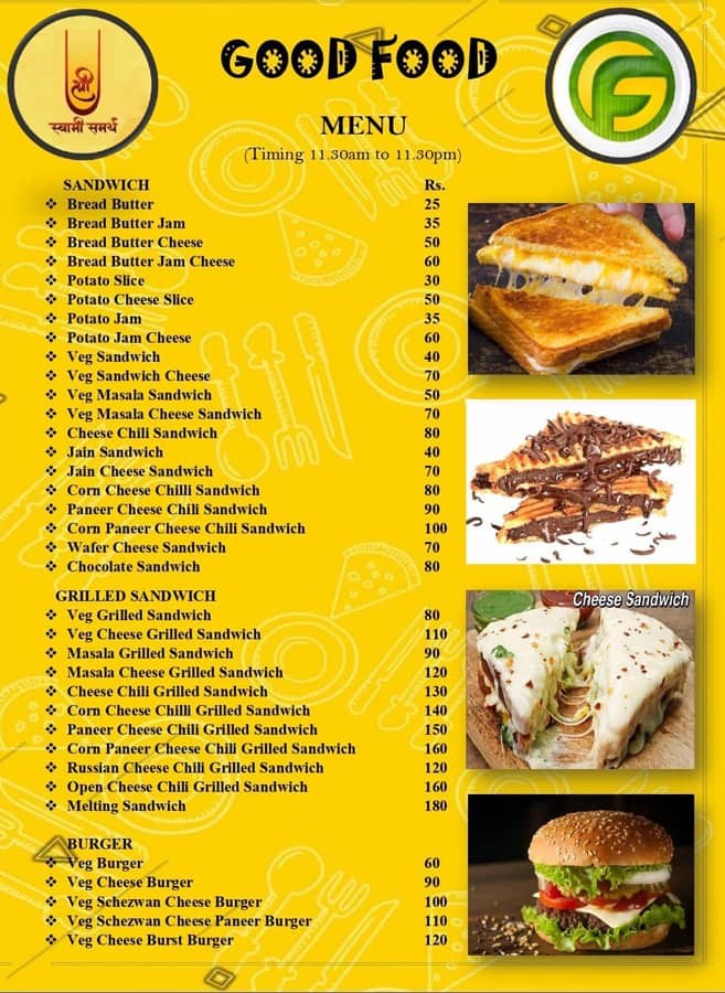 Menu Of Good Food For Good Mood, Byculla, Mumbai