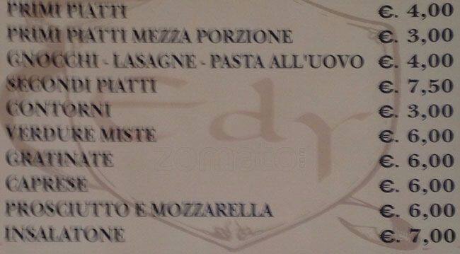 Menu di Edy bar 