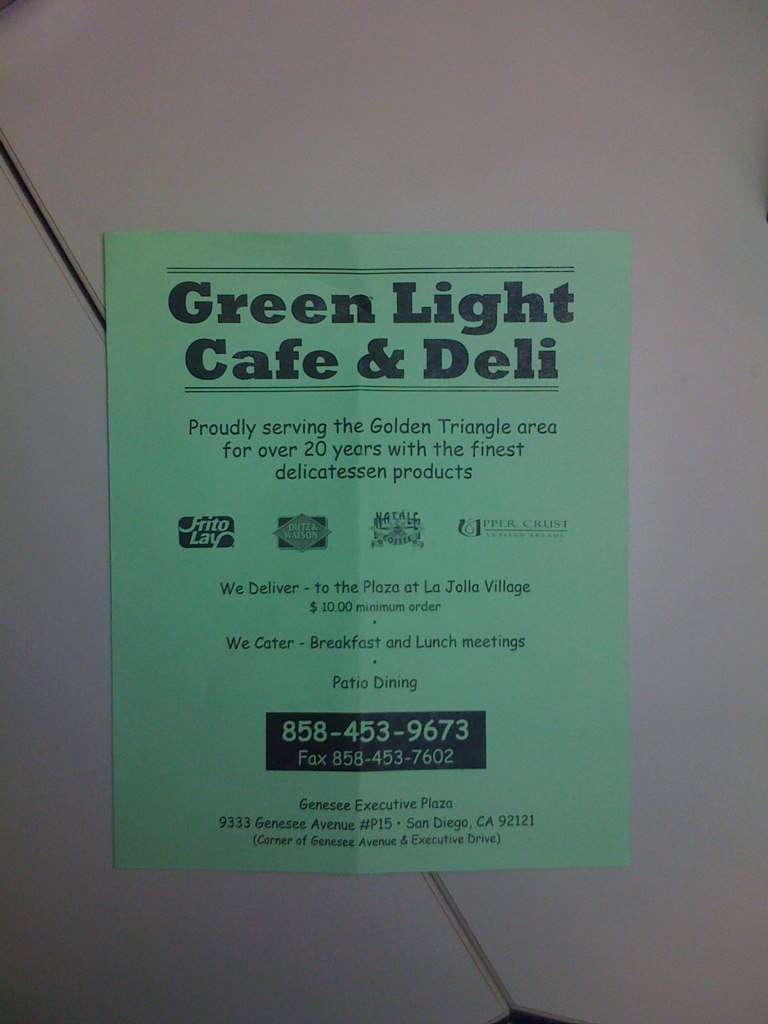 Green Light Cafe & Deli Menu Urbanspoon/Zomato
