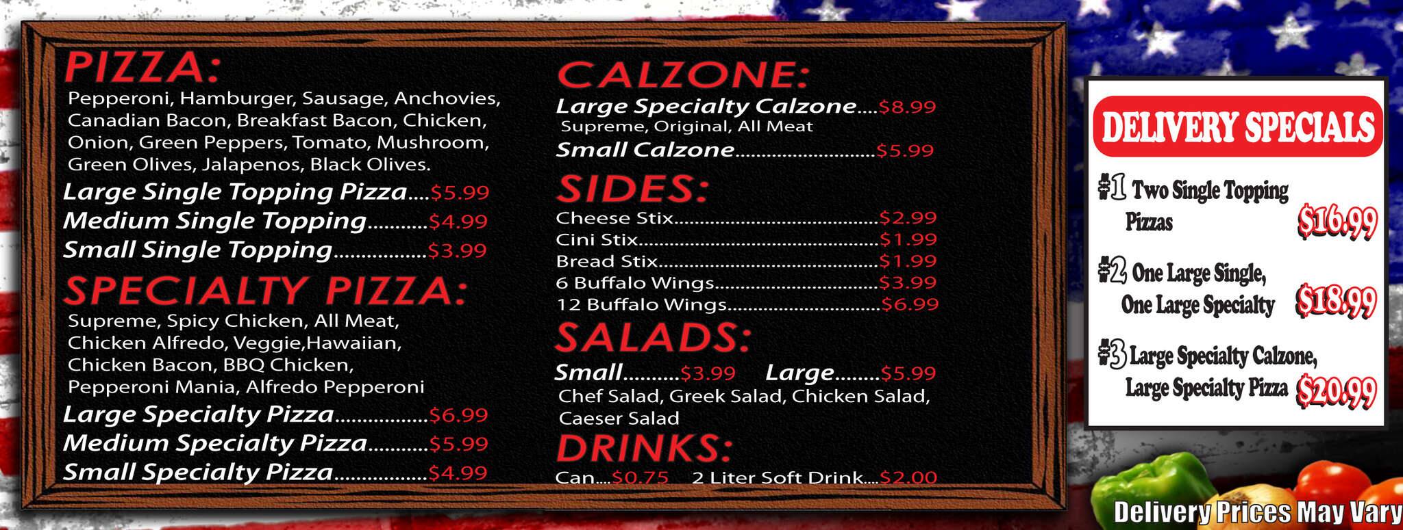 stripes restaurant menu