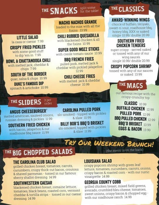 Duke's Menu, Menu for Duke's, Upper East Side, New York City