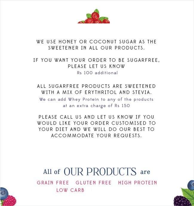 Fitness Bakery menu
