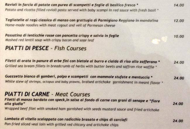 Menu di Metropolitan 