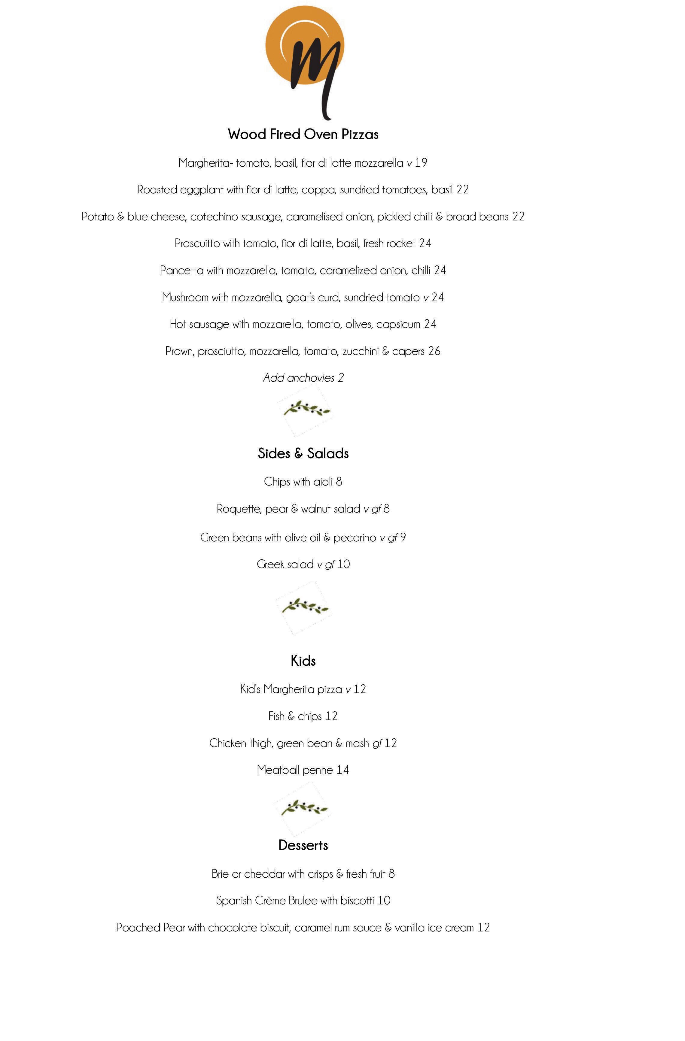 Mediterrani menu