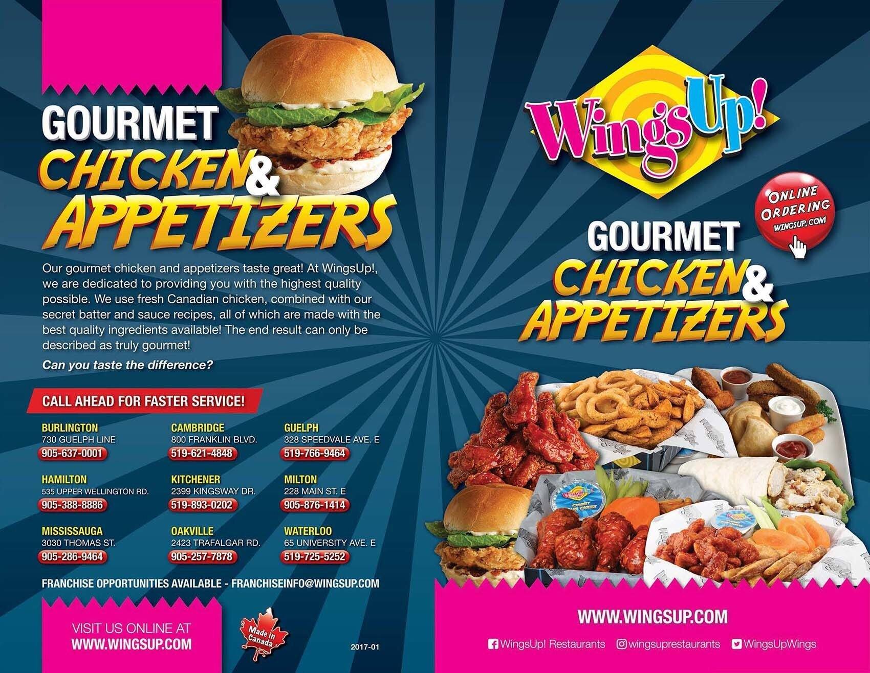 WingsUp! (Guelph) Menu, Menu for WingsUp! (Guelph), Guelph, Guelph