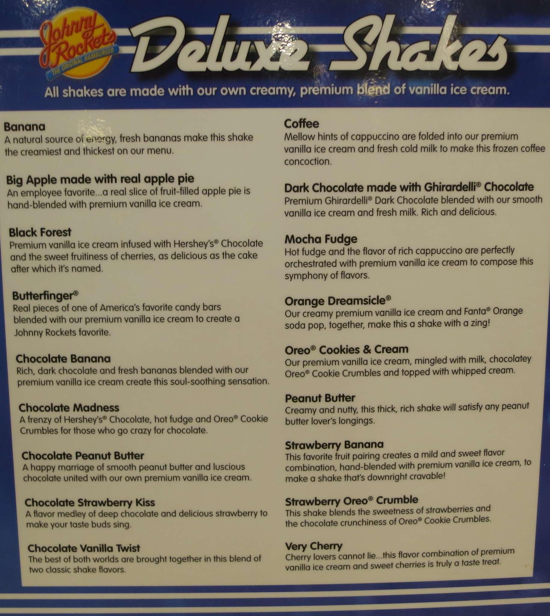 Carta de Johnny Rockets