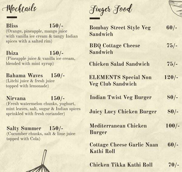 Elements Menu, Menu for Elements, New 