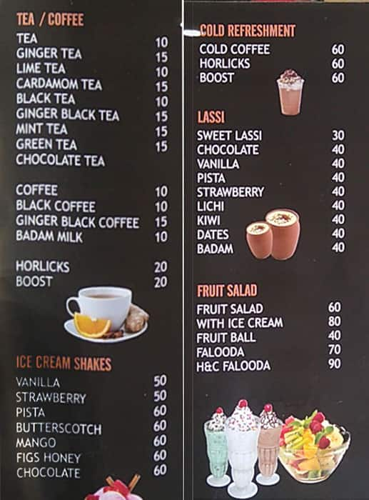 Menu at KOOL Corner, Bengaluru