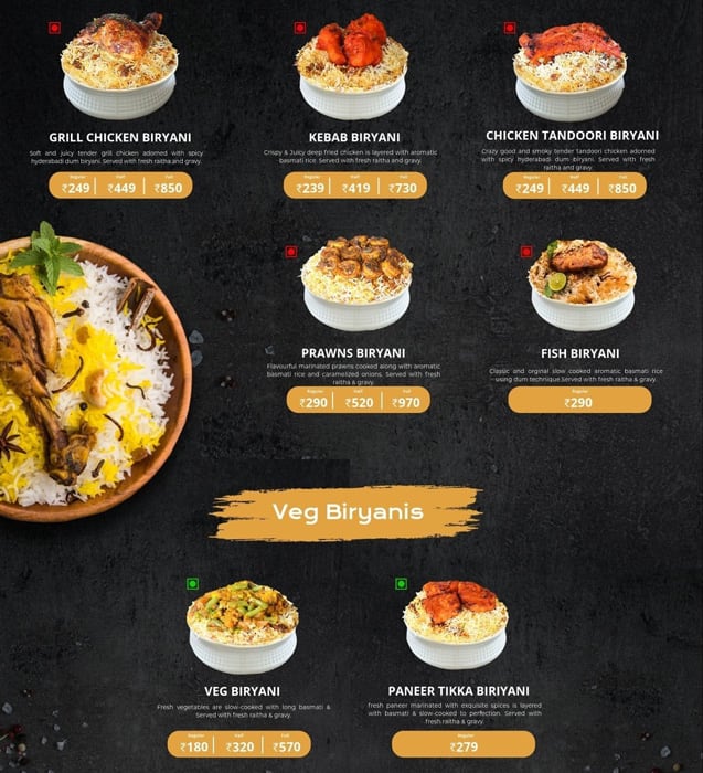 Imperio Restaurant menu