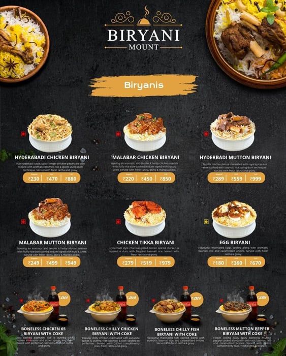 Imperio Restaurant menu