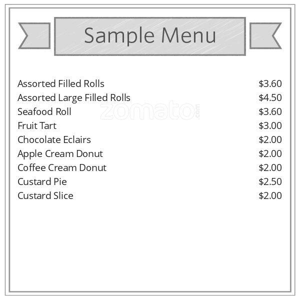 Holiday Bakery Menu, Menu for Holiday Bakery, Northcross, Auckland Menumania/Zomato