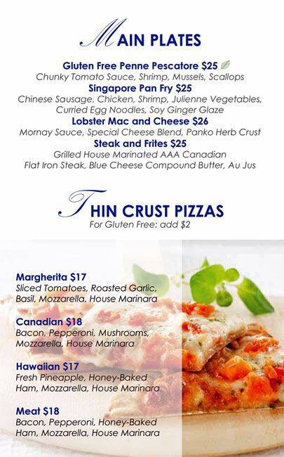 Absolute Atrium Lounge menu