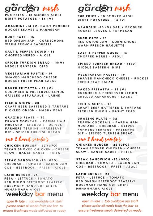 Rose Crown Menu Menu For Rose Crown Guildford Perth