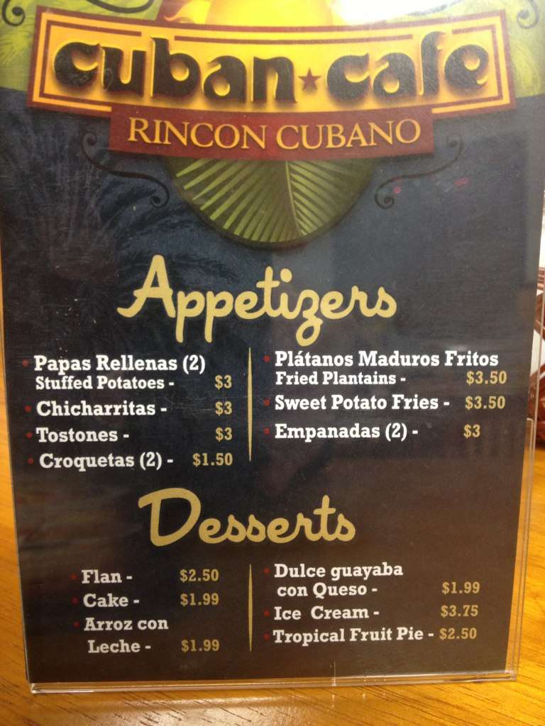 Rincon Cubano Menu, Menu for Rincon Cubano, Bakersfield, Bakersfield
