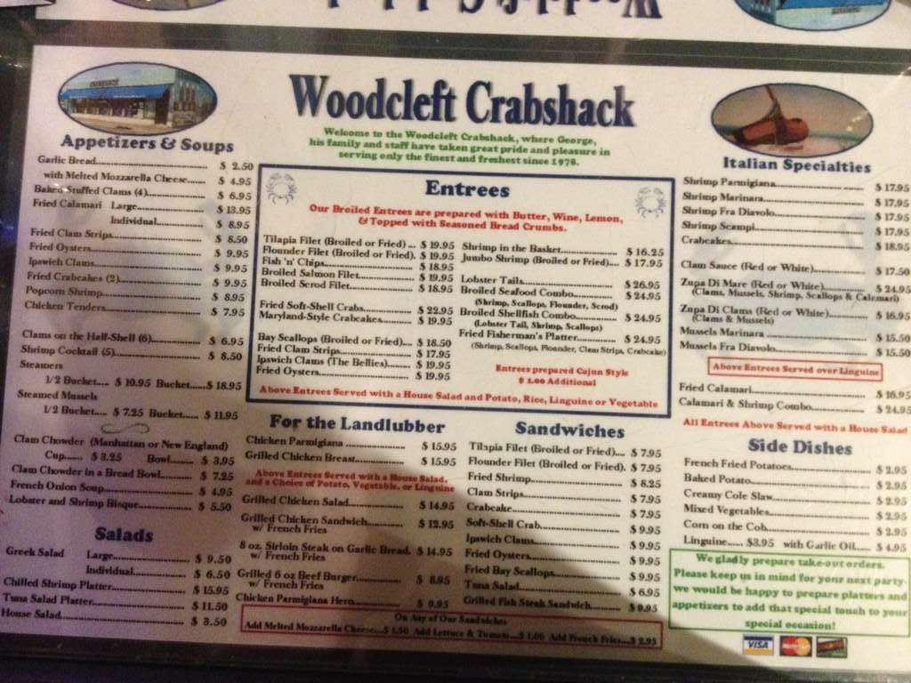 Crab Shack a Long Island Foto del Menu con Prezzi Urbanspoon/Zomato