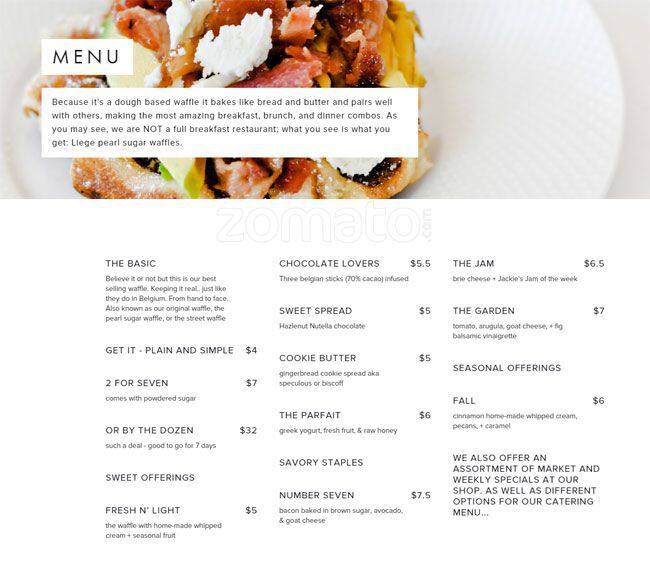 Wow Wow Waffle Menu, Menu for Wow Wow Waffle, North Park, San Diego