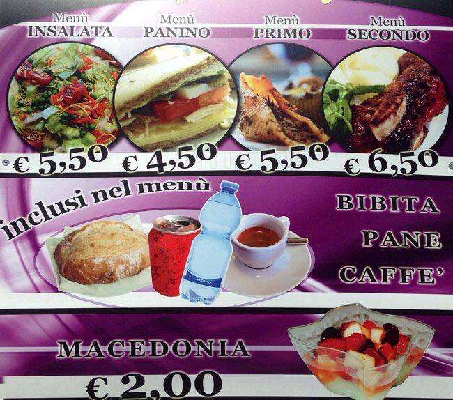 Bar OrazioCafèGarbatella Speisekarte