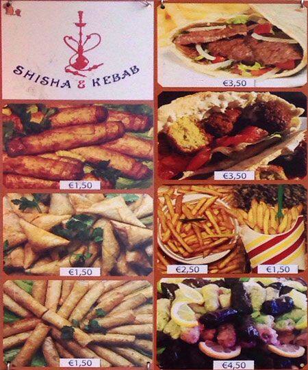 Menu di Shisha e Kebab Roma 