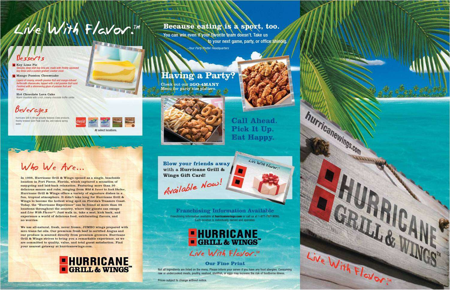 Hurricane Grill & Wings a Treasure Coast: Foto del Menu con Prezzi ...