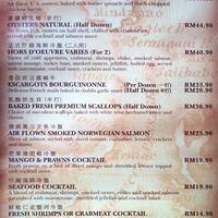 The Ship Menu Menu For The Ship Bukit Bintang Kuala Lumpur