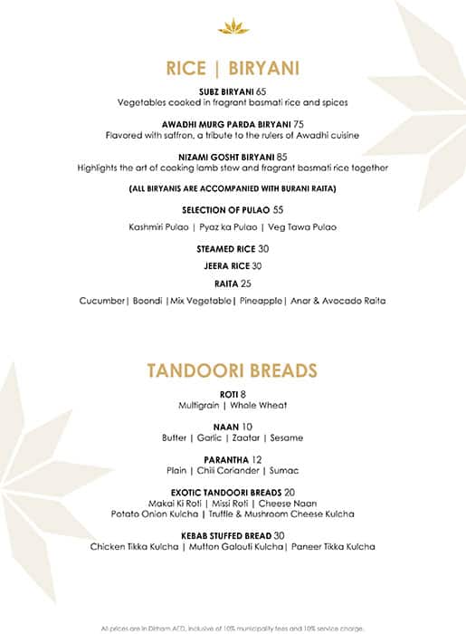 Menu at Signature By Sanjeev Kapoor restaurant, Dubai, The Canvas Hotel