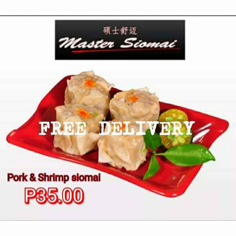 Menu At Master Siomai Restaurant Pasay Master Siomai