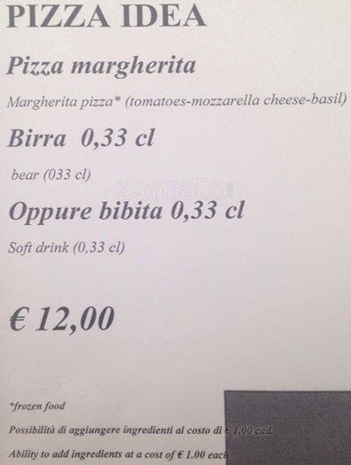 Menu di Ristorante - Idea Hotel 