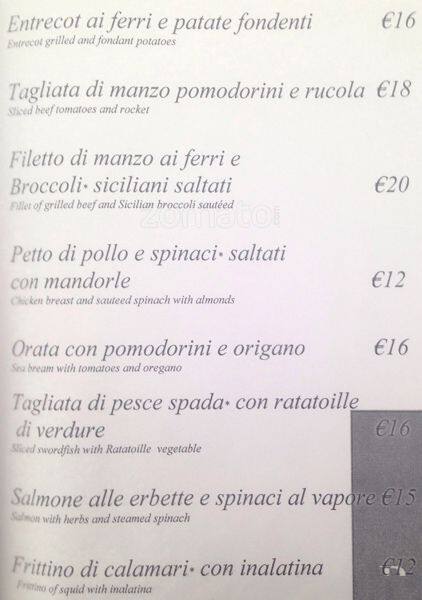 Menu di Ristorante - Idea Hotel 