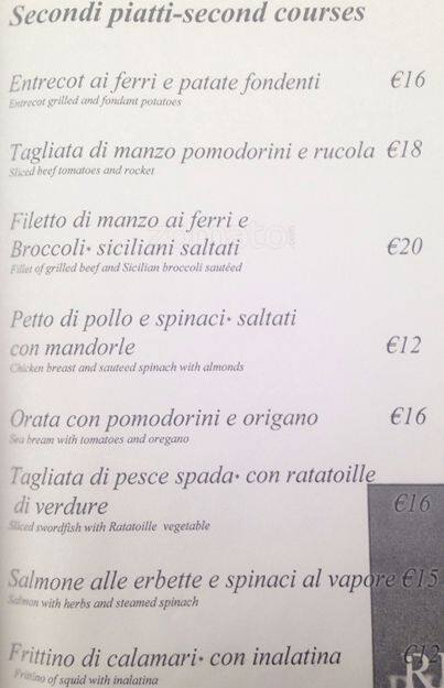 Menu di Ristorante - Idea Hotel 