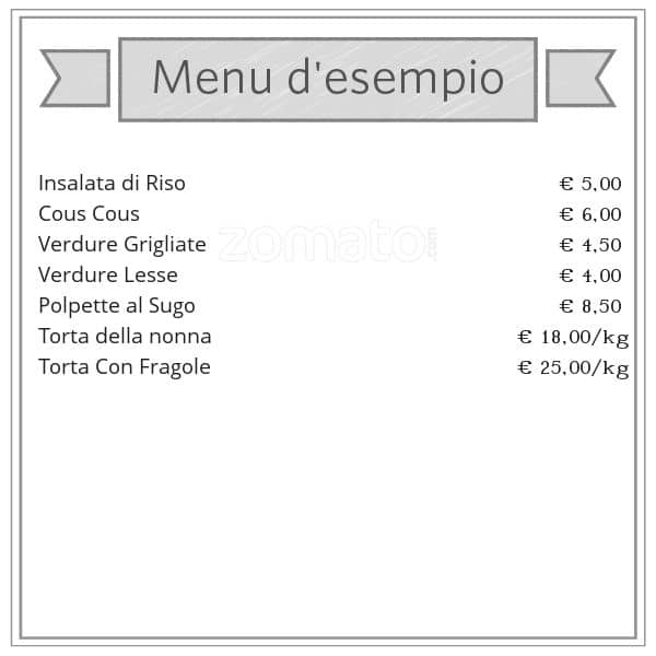 Menu di Gargani 
