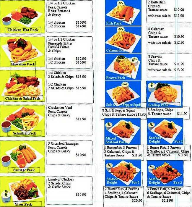 Menu at Goody's Chicken restaurant, Black Forest