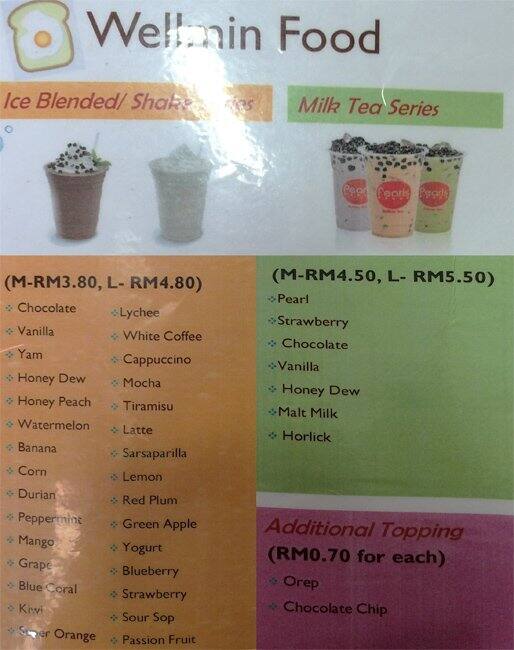 Joe Ice Blended Menu Menu For Joe Ice Blended Taman Medan Selangor