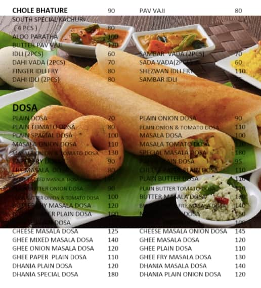 Menu at As You Like Eat South Indian, Kolkata